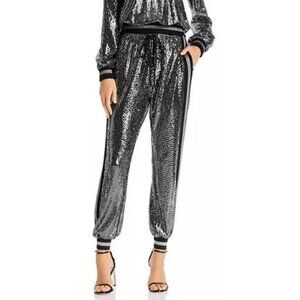 PAM & GELA Mirror Ball Sequined Jogger Pants